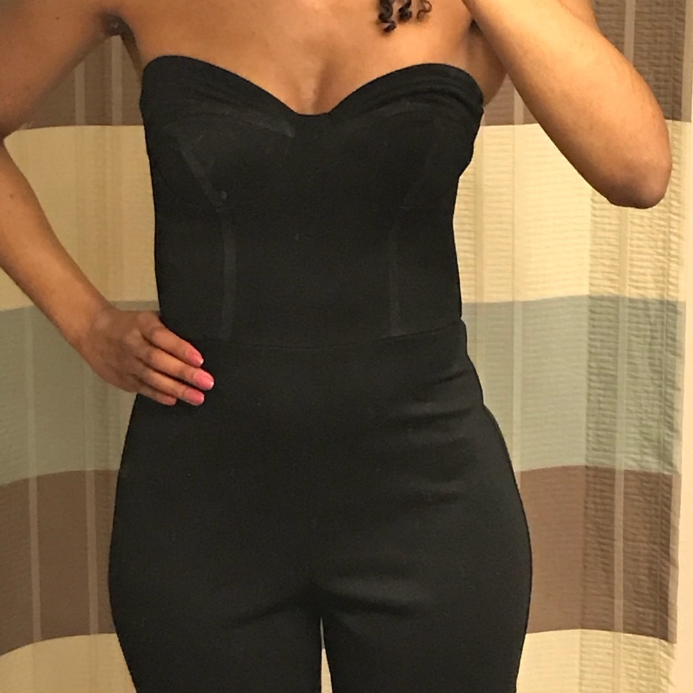 NWT black strapless jumpsuit from ASOS